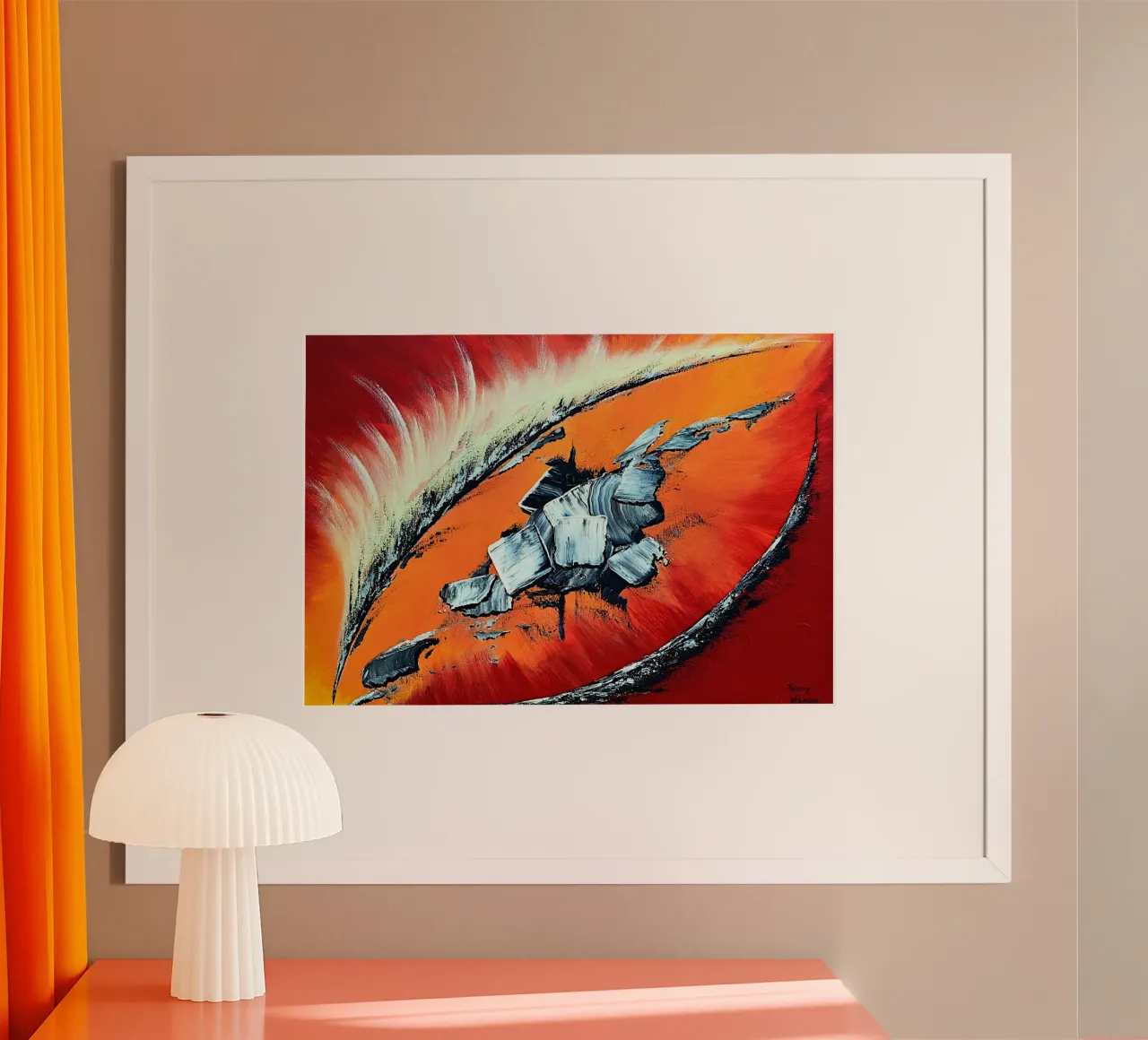 Géronimo poster con telaio in plastica da Thierry Vobmann Abstract painting