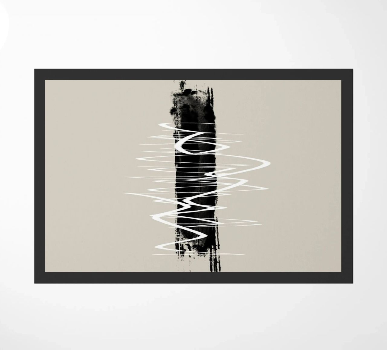 Modern abstract of lines and brush strokes in earth tones zerbino da Imaginative