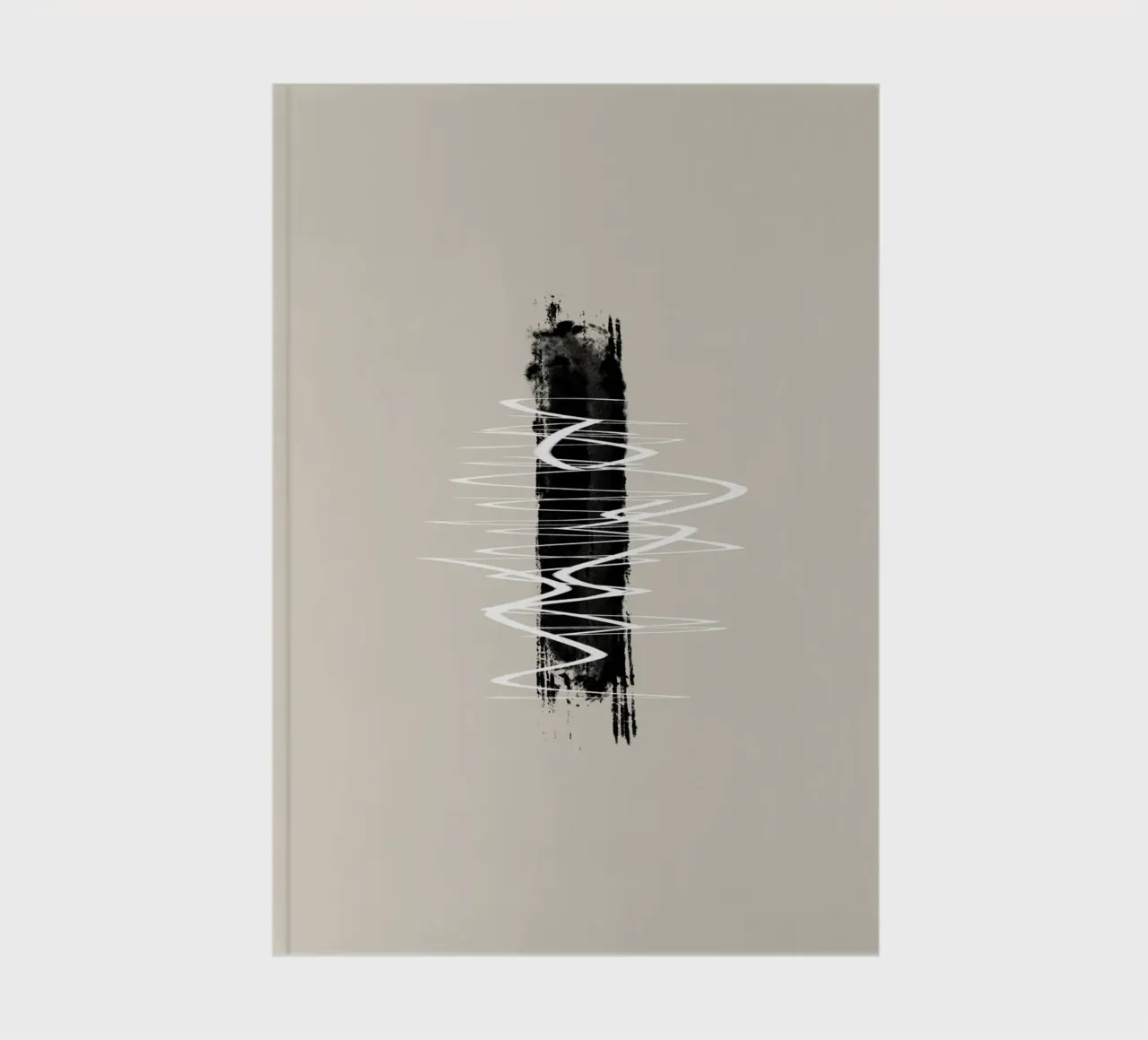 Modern abstract of lines and brush strokes in earth tones diario da Imaginative