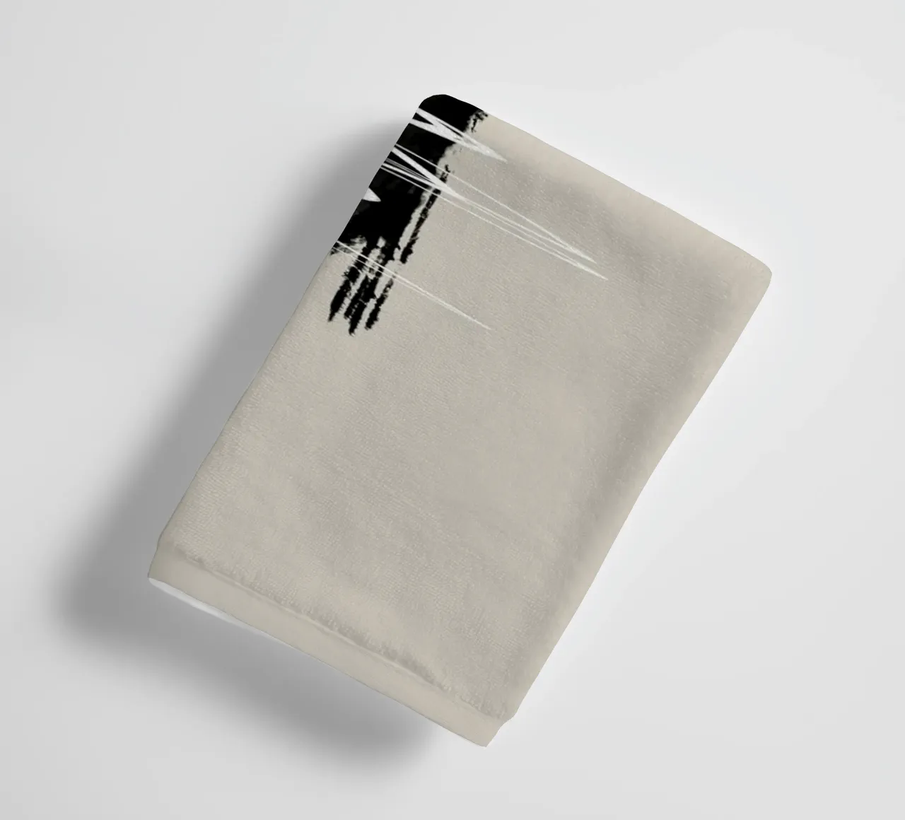 Modern abstract of lines and brush strokes in earth tones asciugamano da bagno da Imaginative