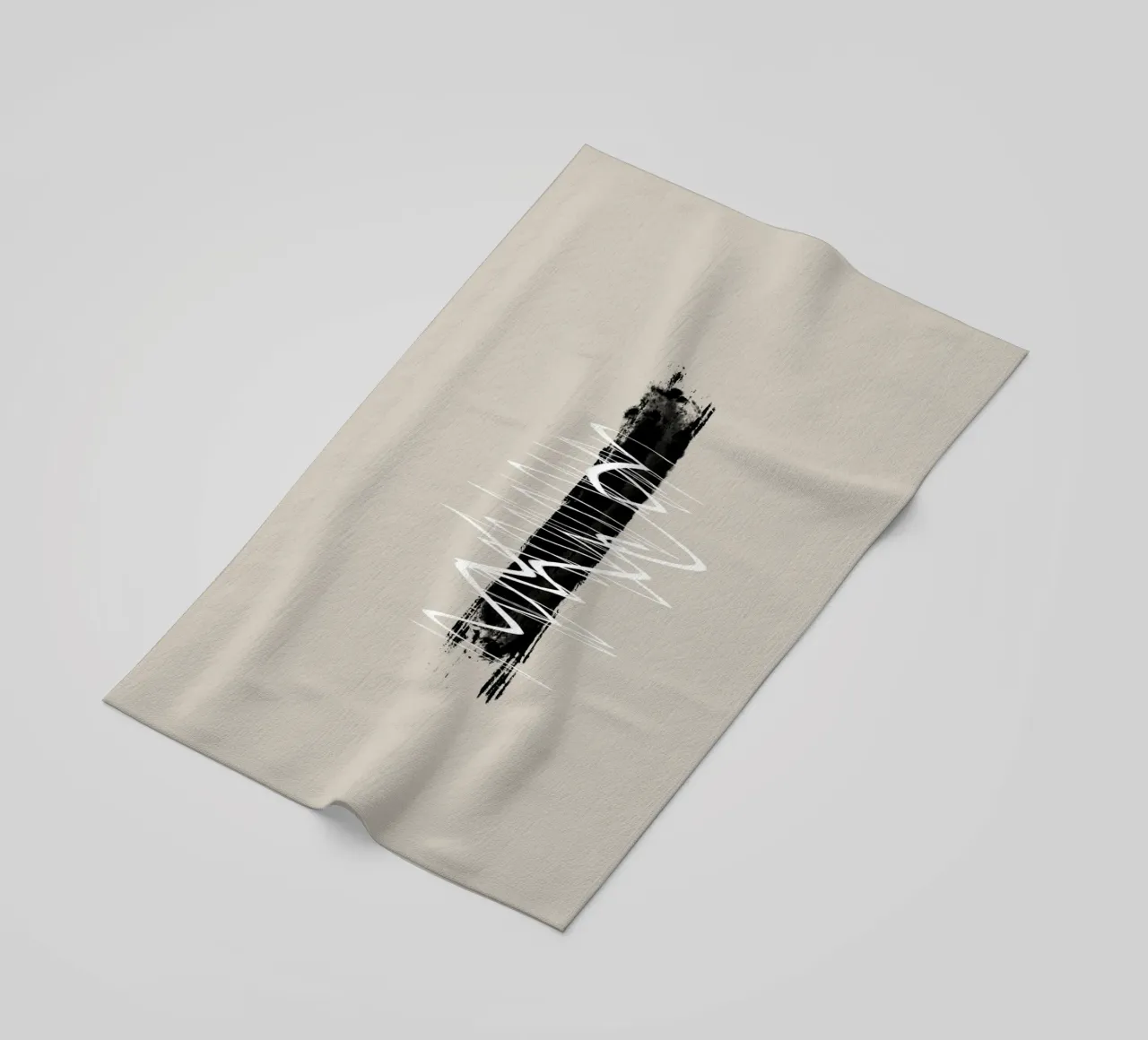 Modern abstract of lines and brush strokes in earth tones telo mare da Imaginative