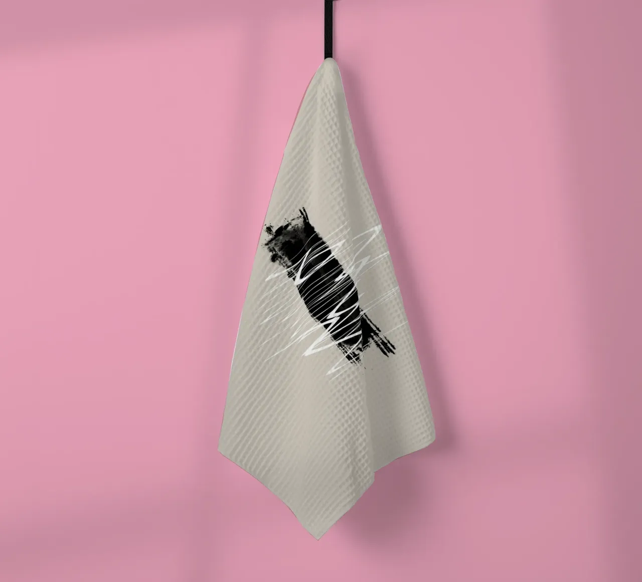 Modern abstract of lines and brush strokes in earth tones canovaccio da cucina da Imaginative