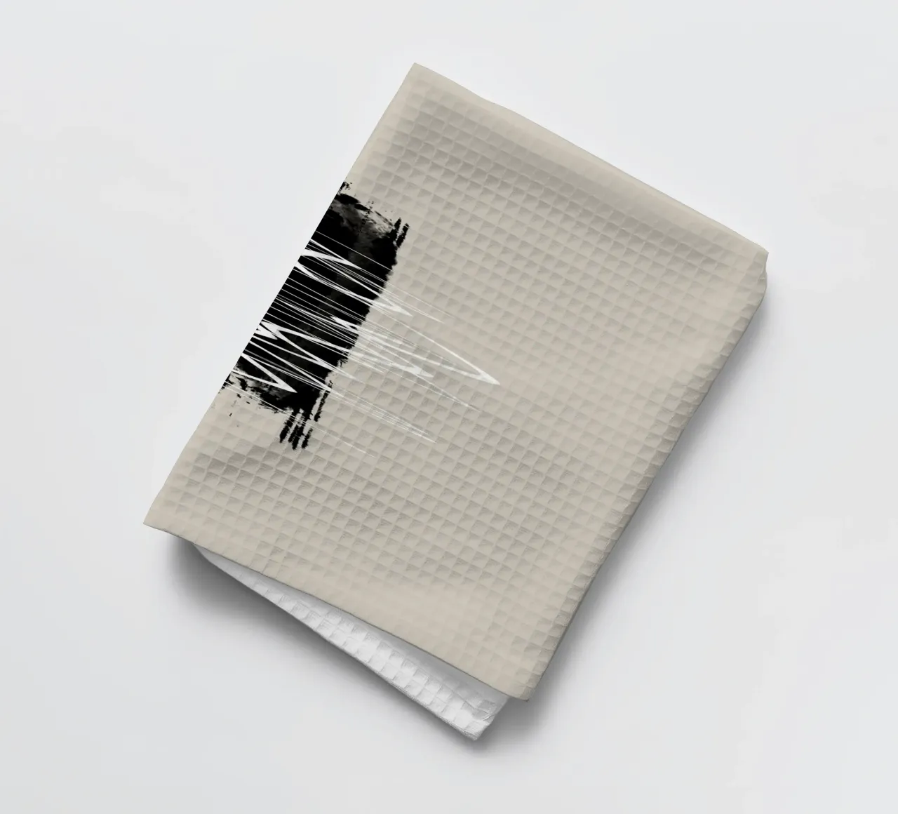 Modern abstract of lines and brush strokes in earth tones canovaccio da cucina da Imaginative