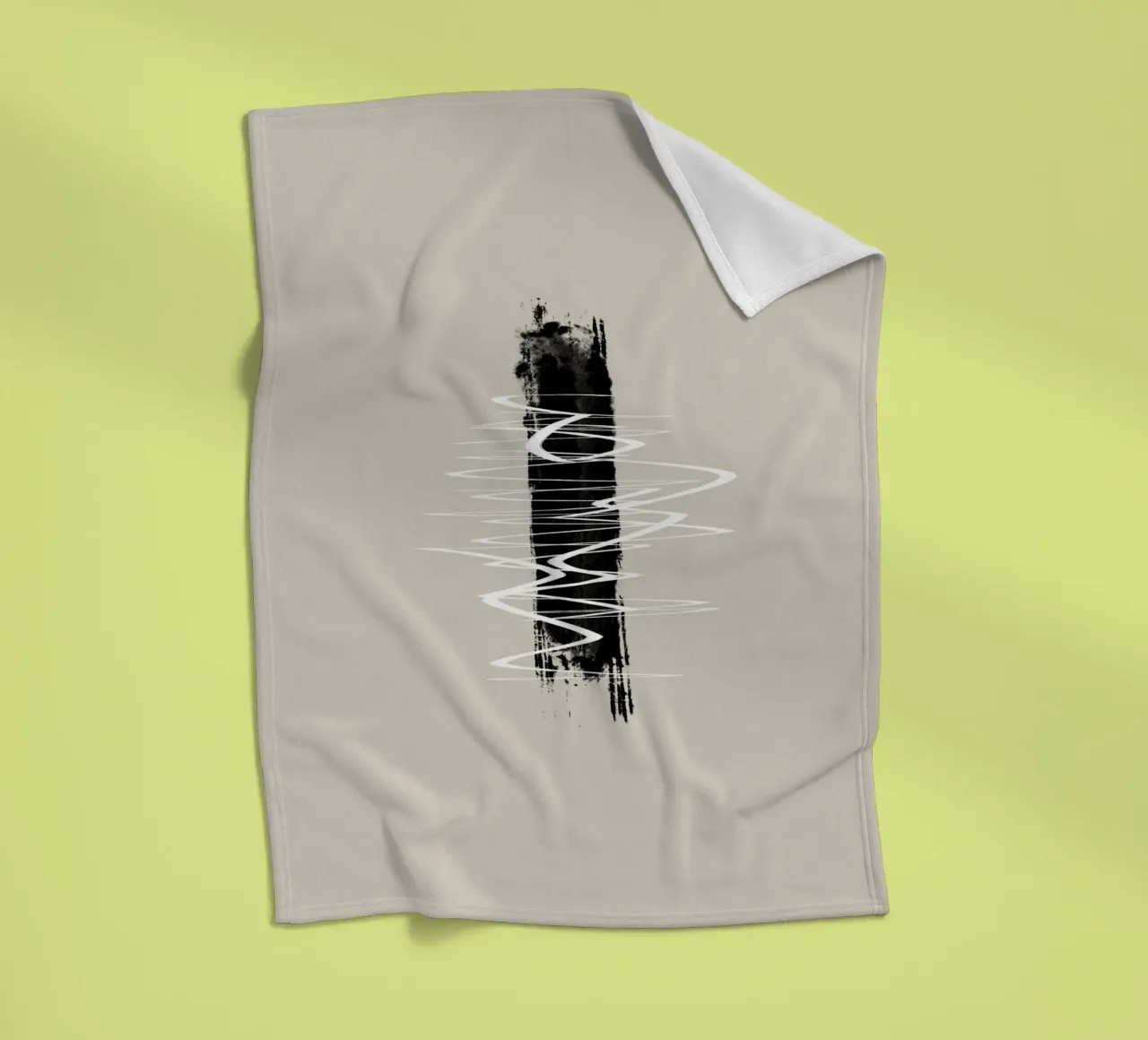 Modern abstract of lines and brush strokes in earth tones coperta in pile da Imaginative