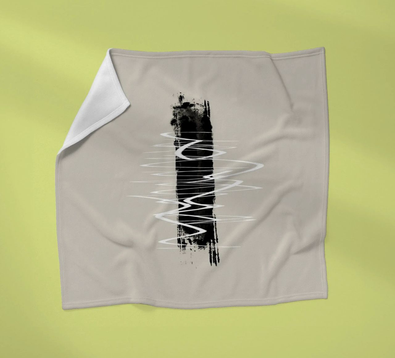 Modern abstract of lines and brush strokes in earth tones coperta in pile da Imaginative