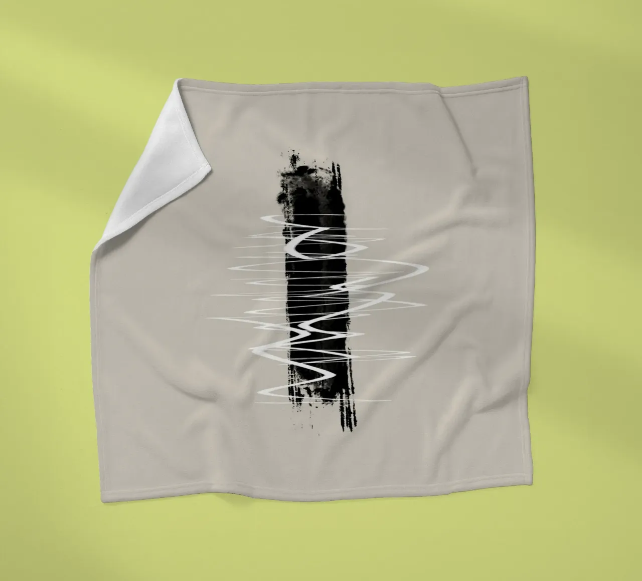 Modern abstract of lines and brush strokes in earth tones Fleecedecke von Imaginative
