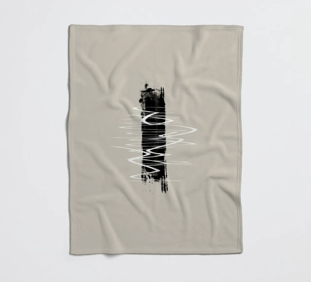 Modern abstract of lines and brush strokes in earth tones Fleecedecke von Imaginative