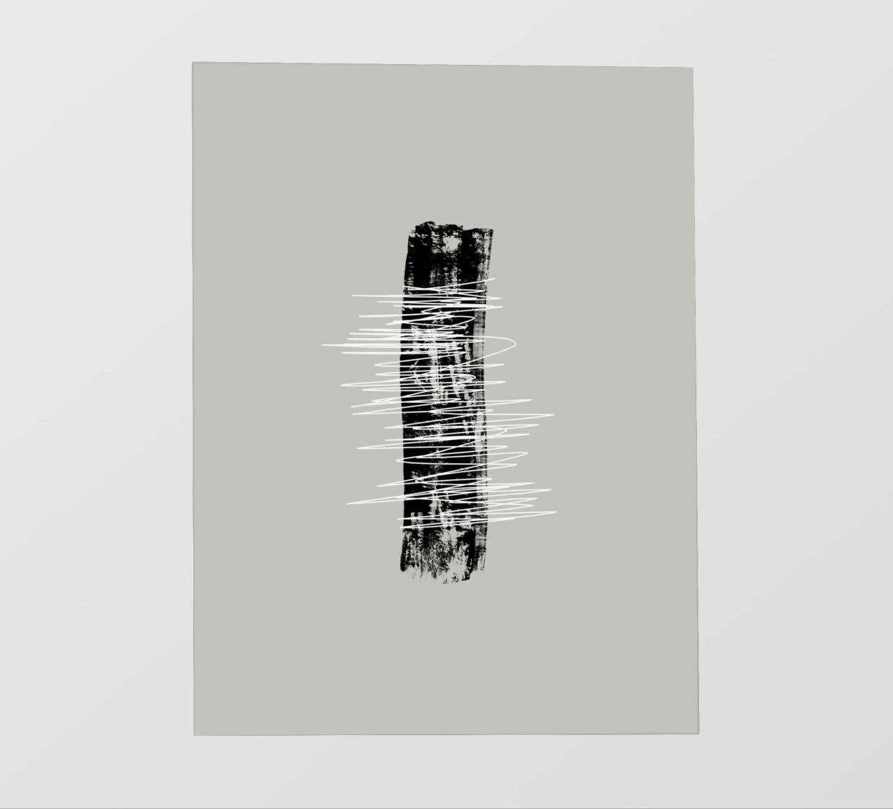 Modern abstract of lines and brush strokes in green pellicola backlit da Imaginative