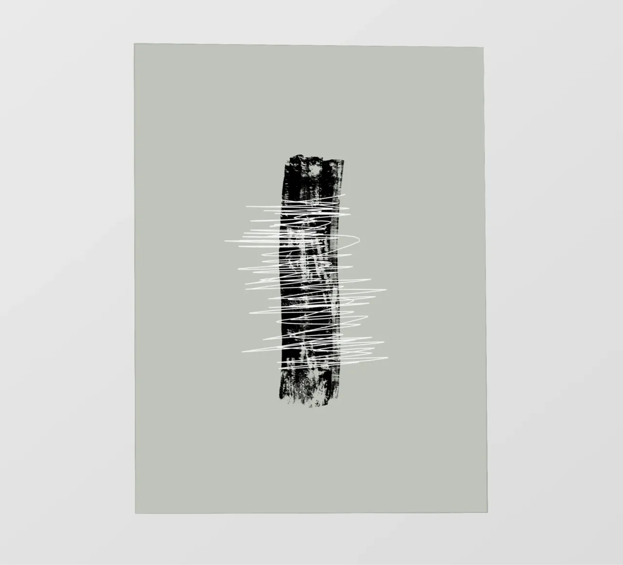 Modern abstract of lines and brush strokes in green telo in pvc da Imaginative