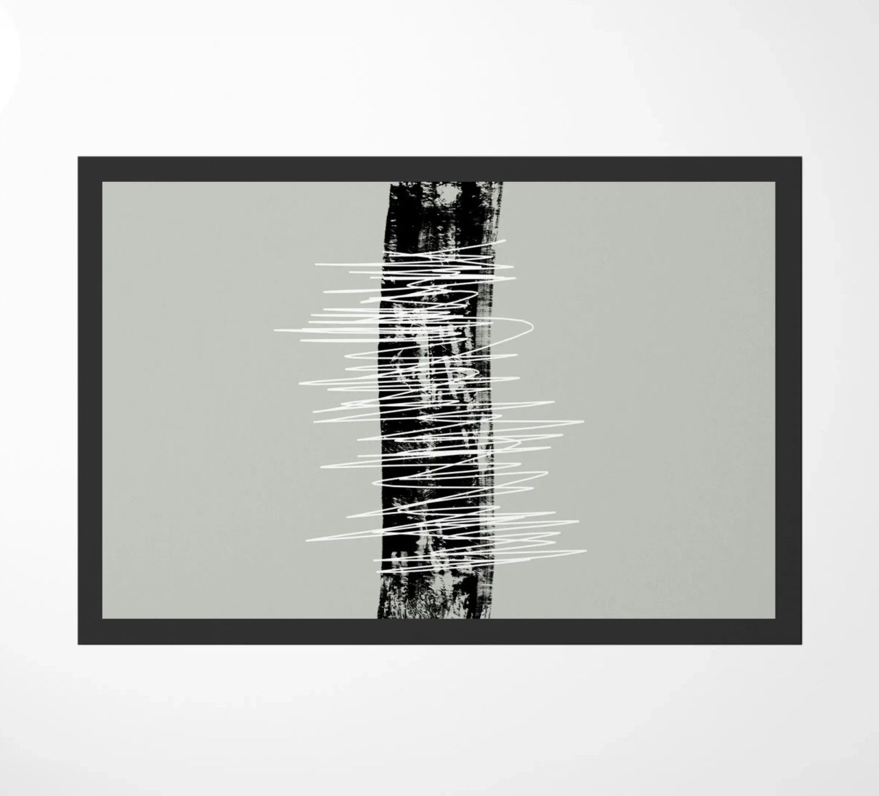 Modern abstract of lines and brush strokes in green zerbino da Imaginative
