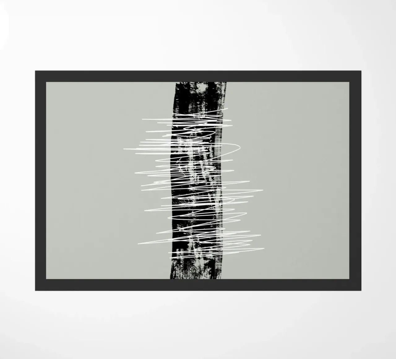 Modern abstract of lines and brush strokes in green zerbino da Imaginative