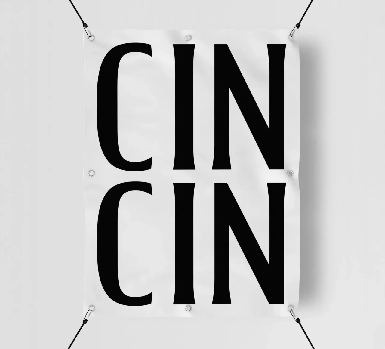 Cin Cin, Parole di festa telo in pvc da Carinaprint