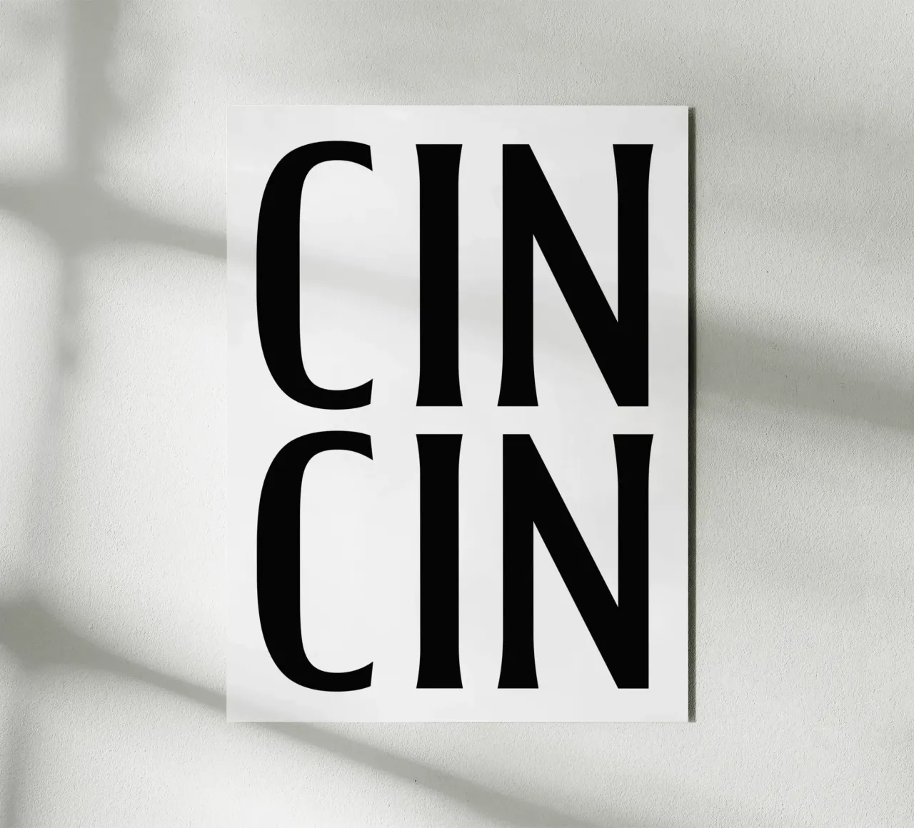 Cin Cin, Parole di festa alluminio dibond da Carinaprint