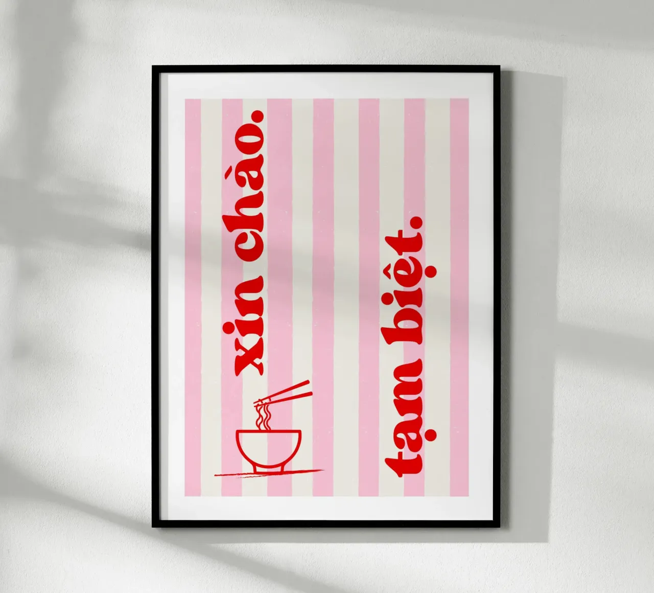 Ciao e arrivederci, Vietnam poster con telaio in legno da Roamance Studio