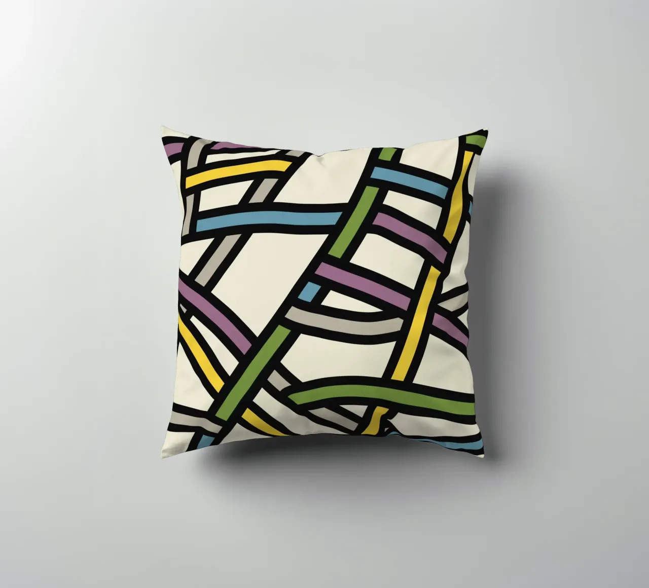 Modello a nastro pieno di colore cuscino da Little Dean