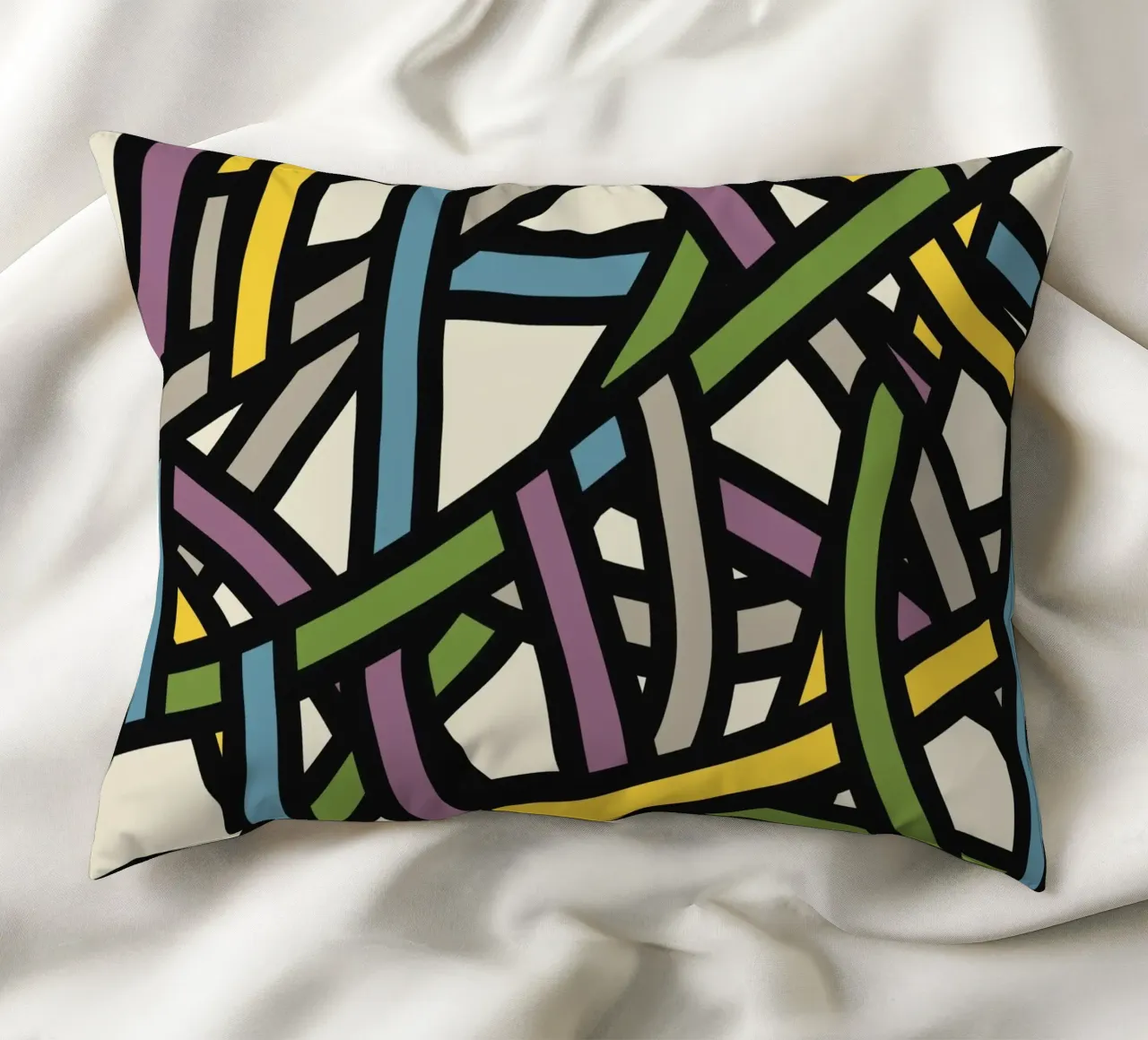 Modello a nastro pieno a colori 02 cuscino da Little Dean