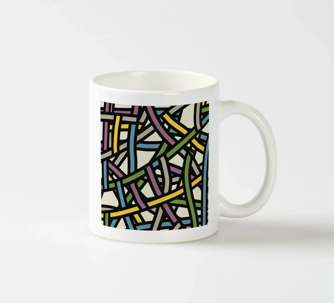 Modello a nastro pieno a colori 02 tazza in ceramica da Little Dean