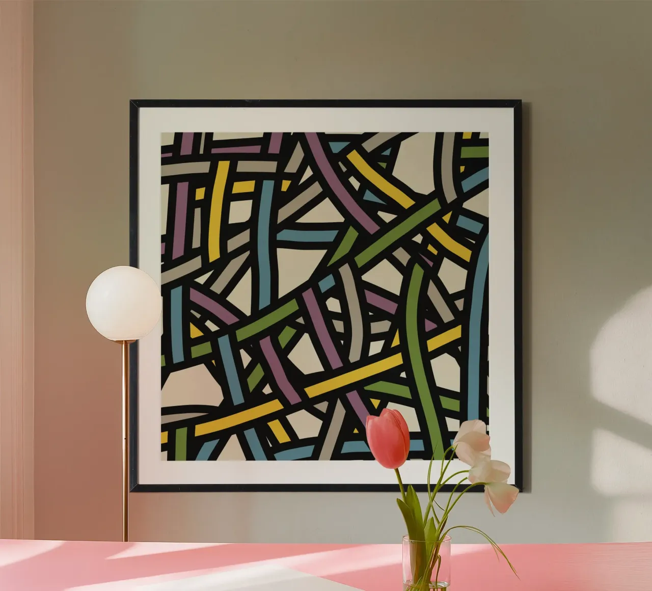 Modello a nastro pieno a colori 02 carta hahnemühle da Little Dean