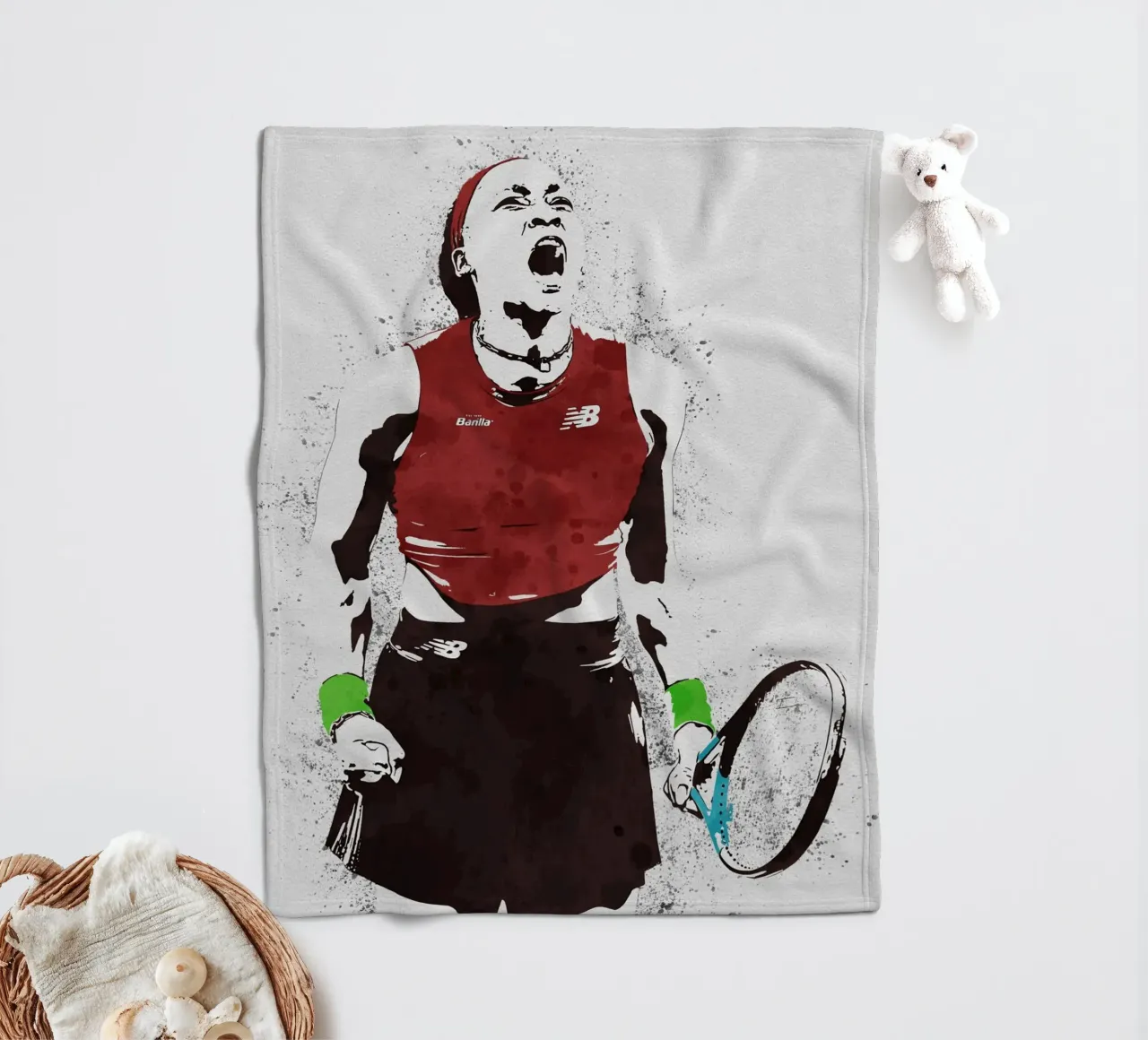 Coco Gauff coperta in pile da tenten
