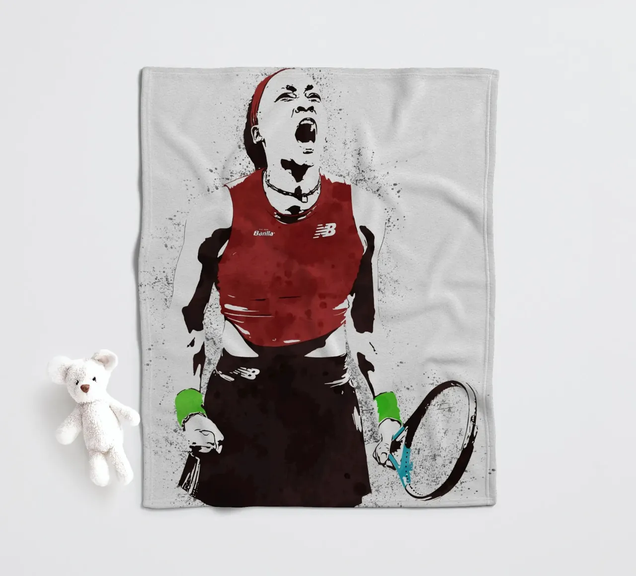 Coco Gauff coperta in pile da tenten