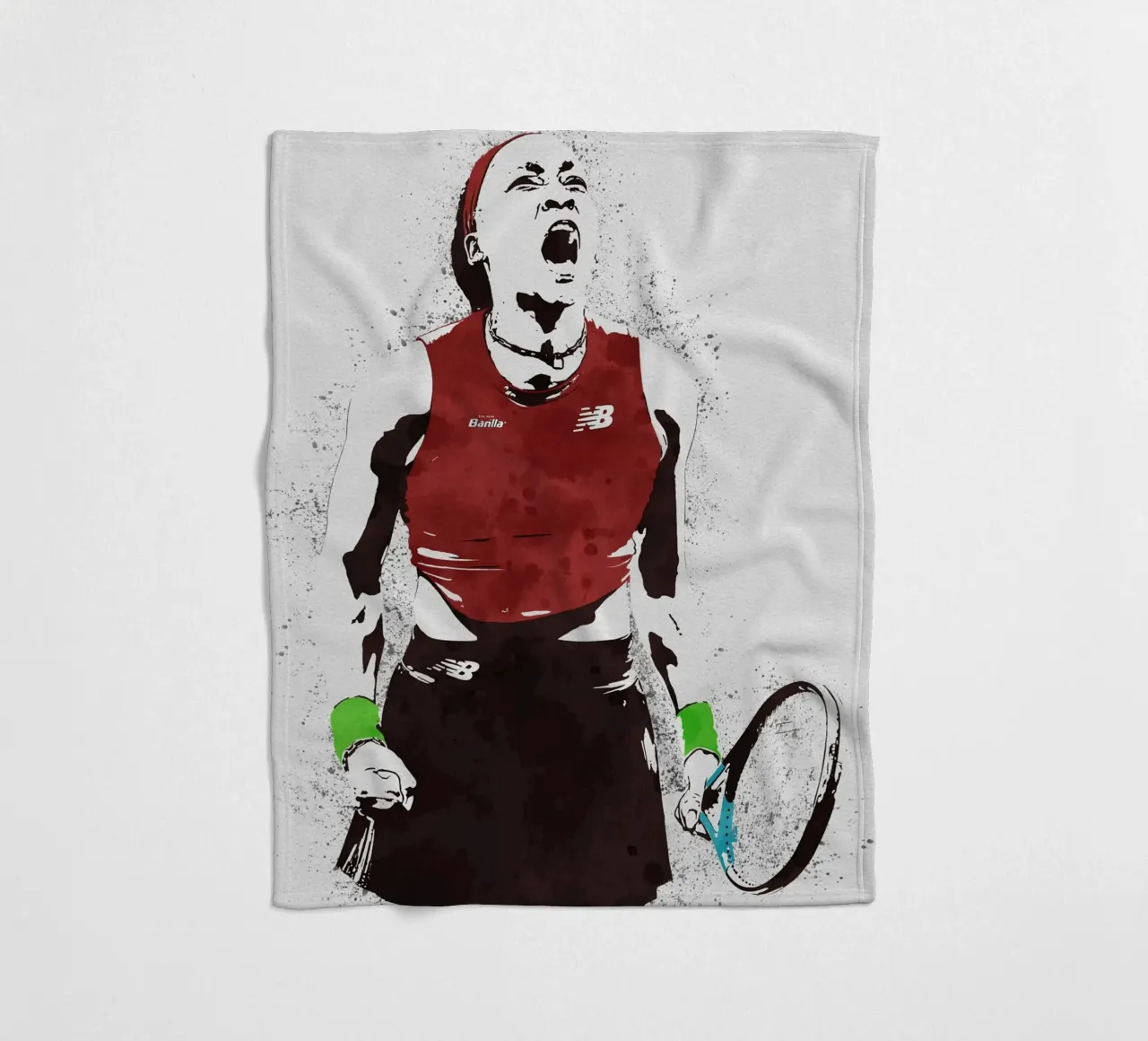 Coco Gauff coperta in pile da tenten