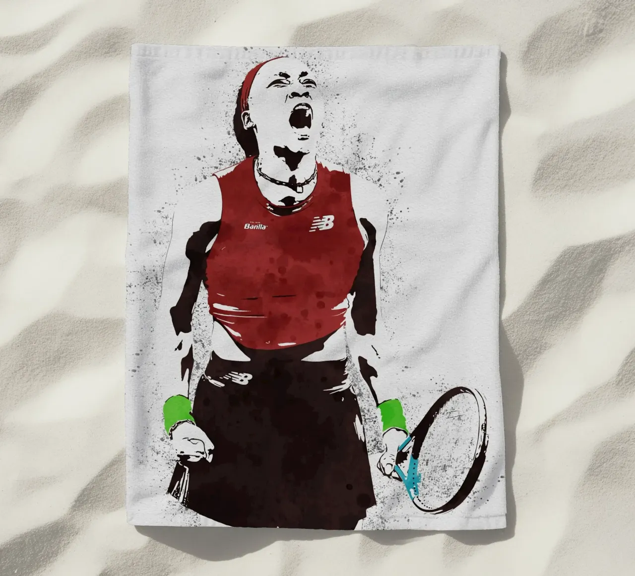 Coco Gauff toalla de playa de tenten