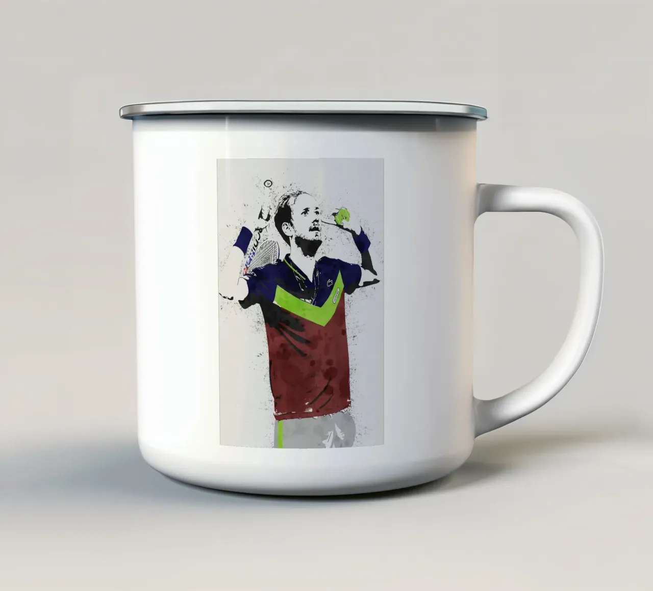 Daniil Medvedev Emaille Tasse von tenten