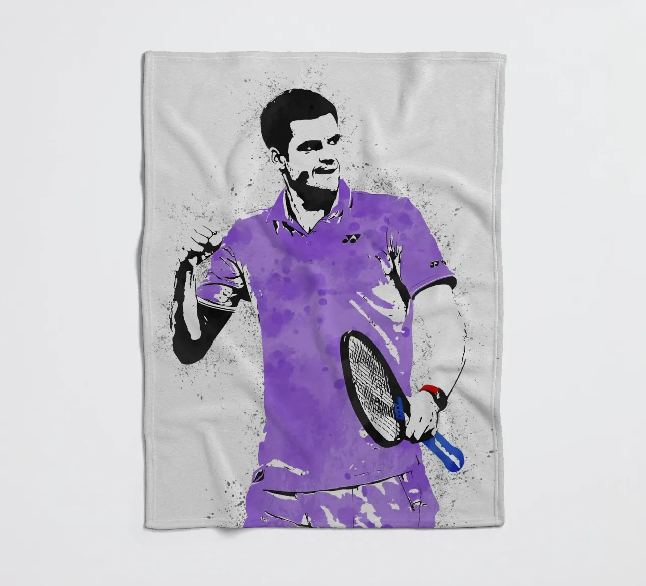 Hubert Hurkacz fleece blanket by tenten
