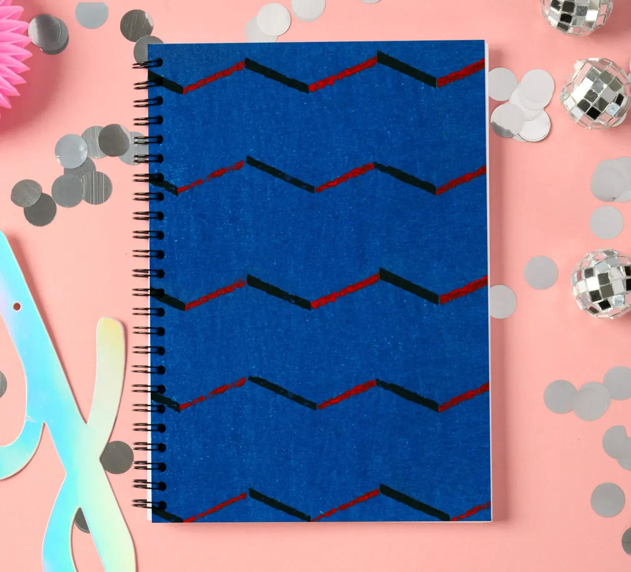 Vintage woodblock print of Japanese textile. spiral notebook by vintageshop