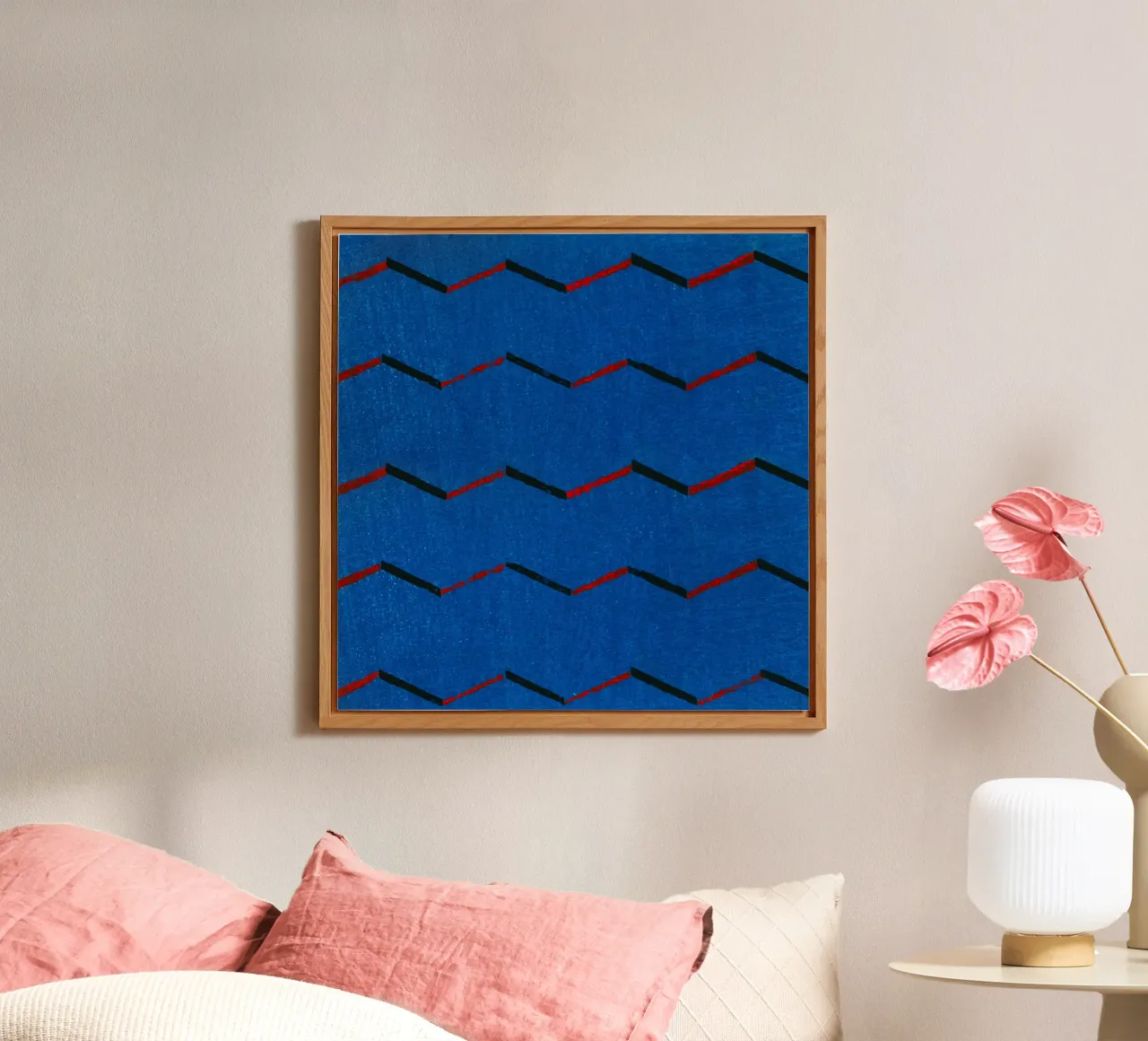 Vintage woodblock print of Japanese textile. alluminio dibond da vintageshop
