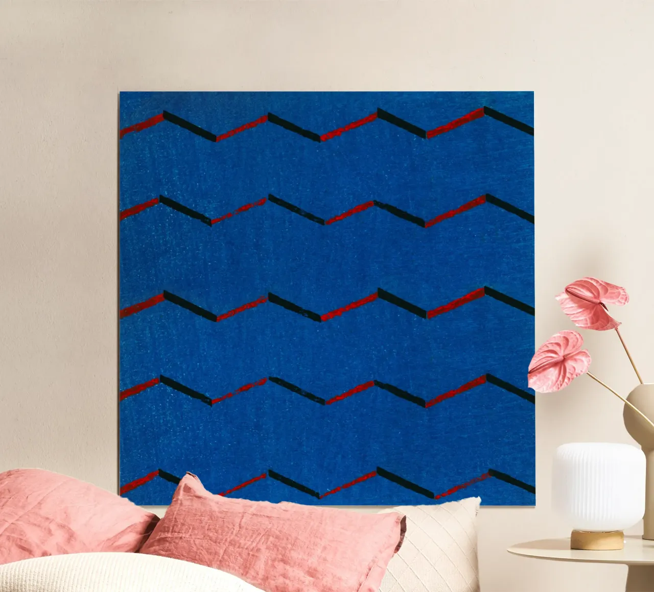 Vintage woodblock print of Japanese textile. carta hahnemühle da vintageshop