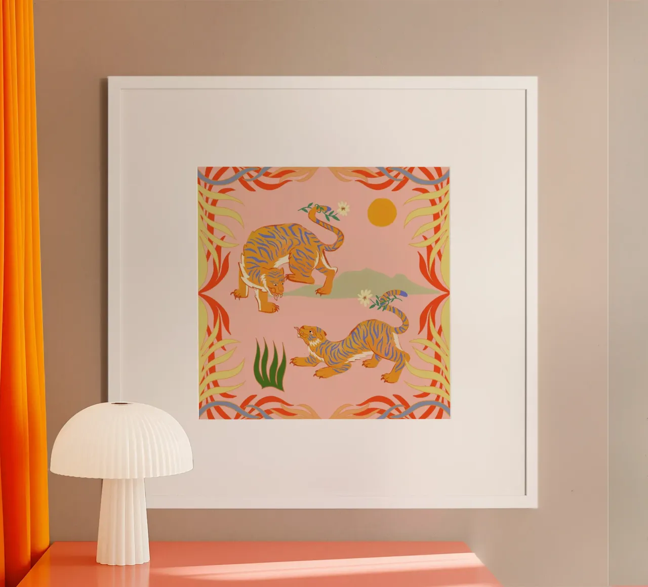Roaring Playmates poster con telaio in legno da Arty Guava