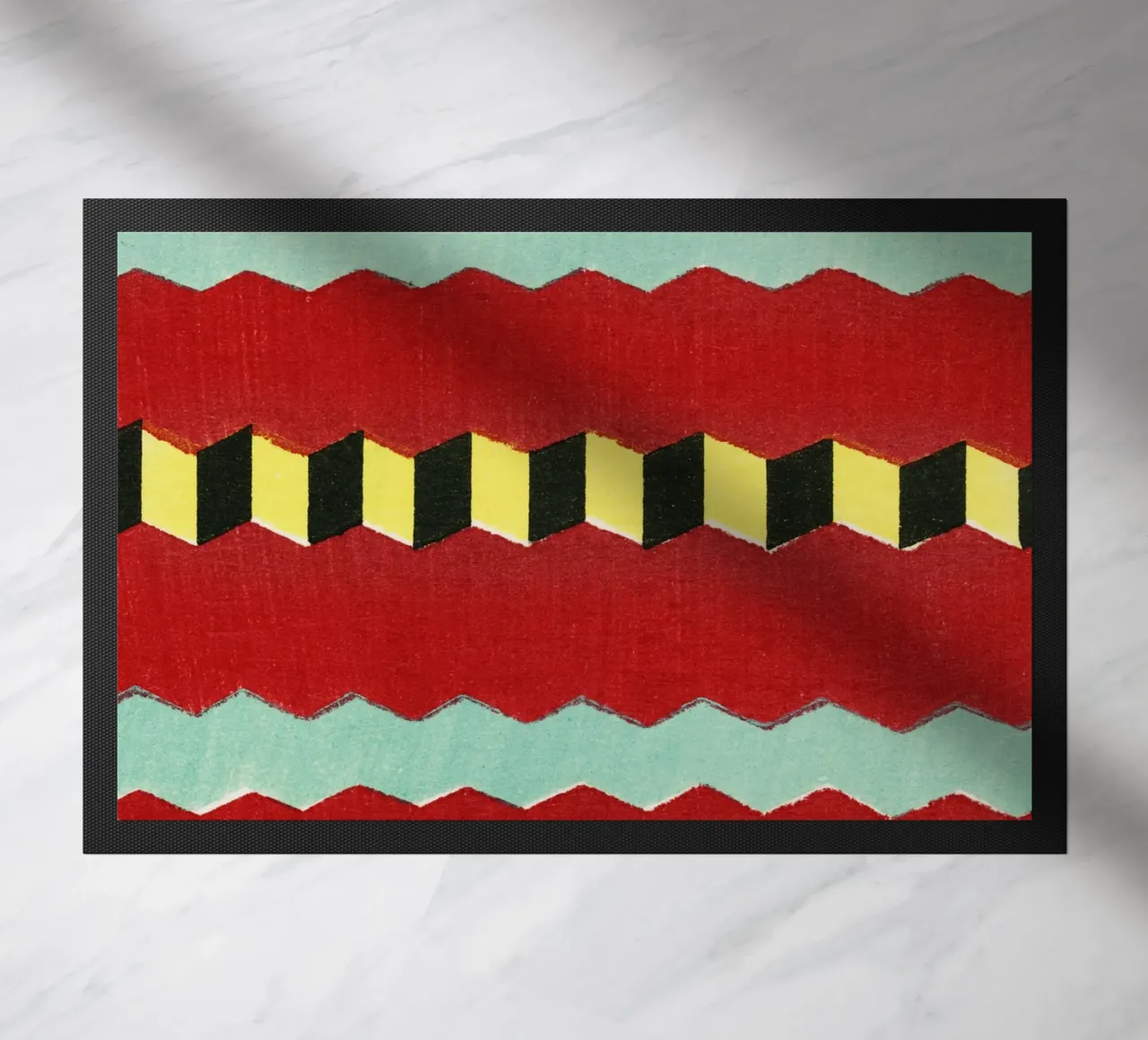 Vintage woodblock red zerbino da vintageshop