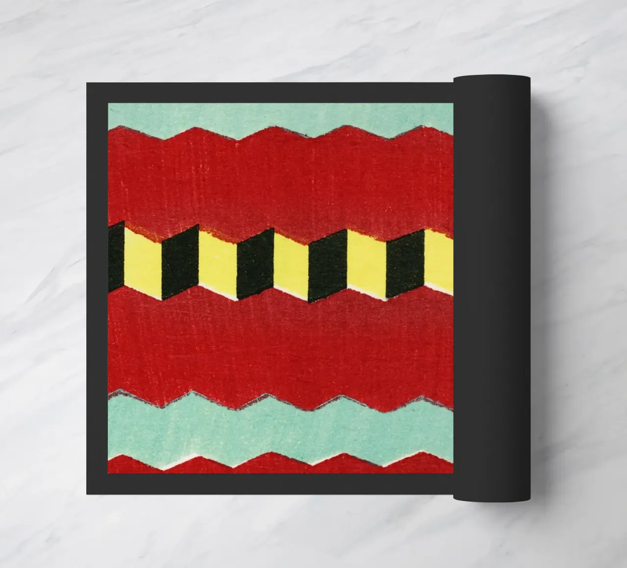 Vintage woodblock red zerbino da vintageshop