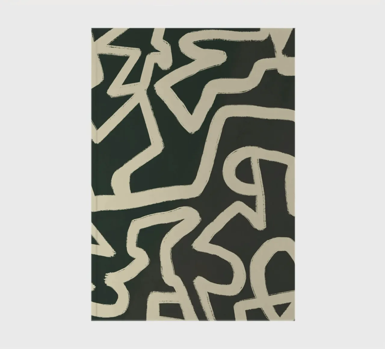 Abstract line art maze pattern notebook by Little Dean