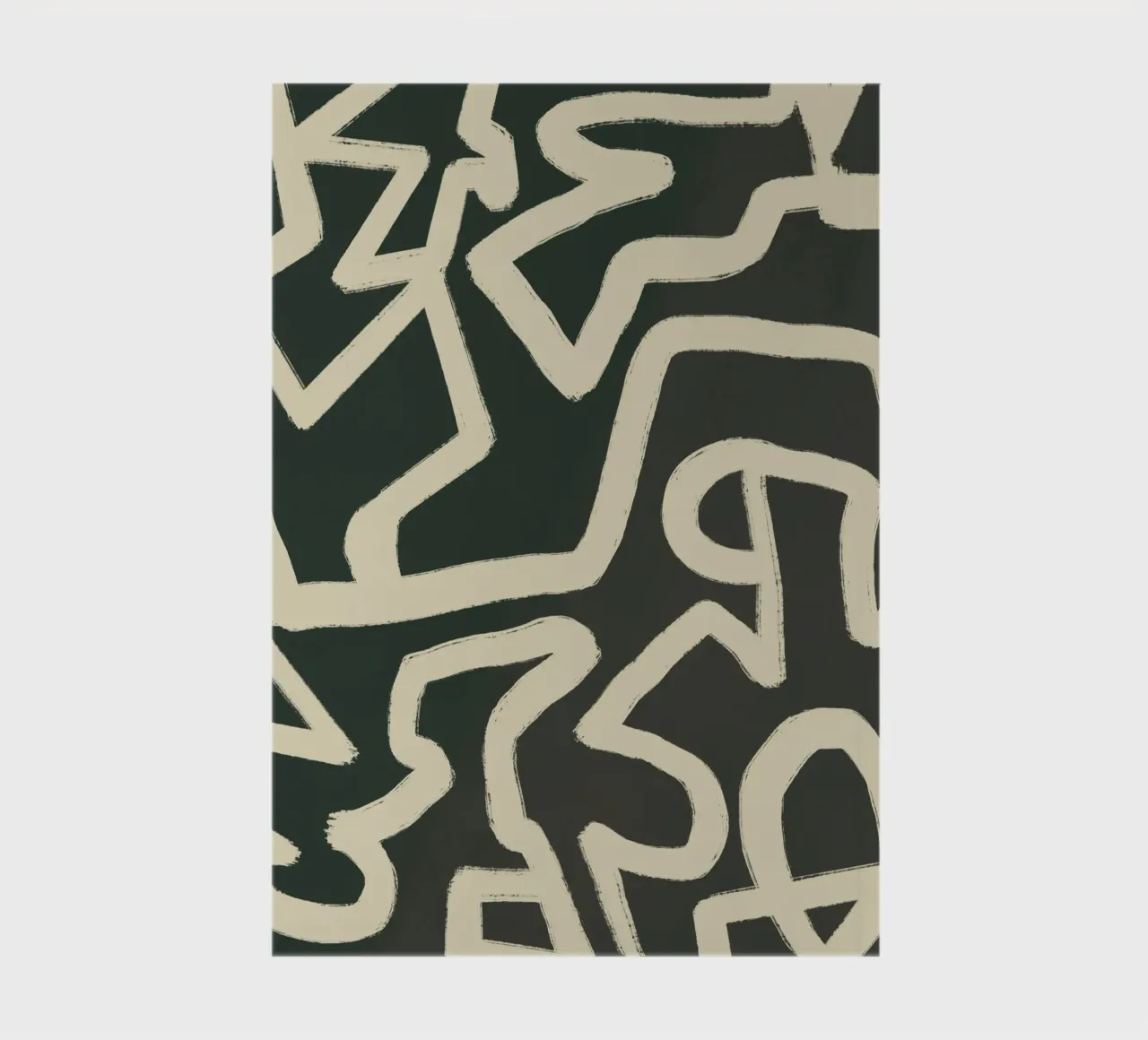 Abstract line art maze pattern notebook by Little Dean