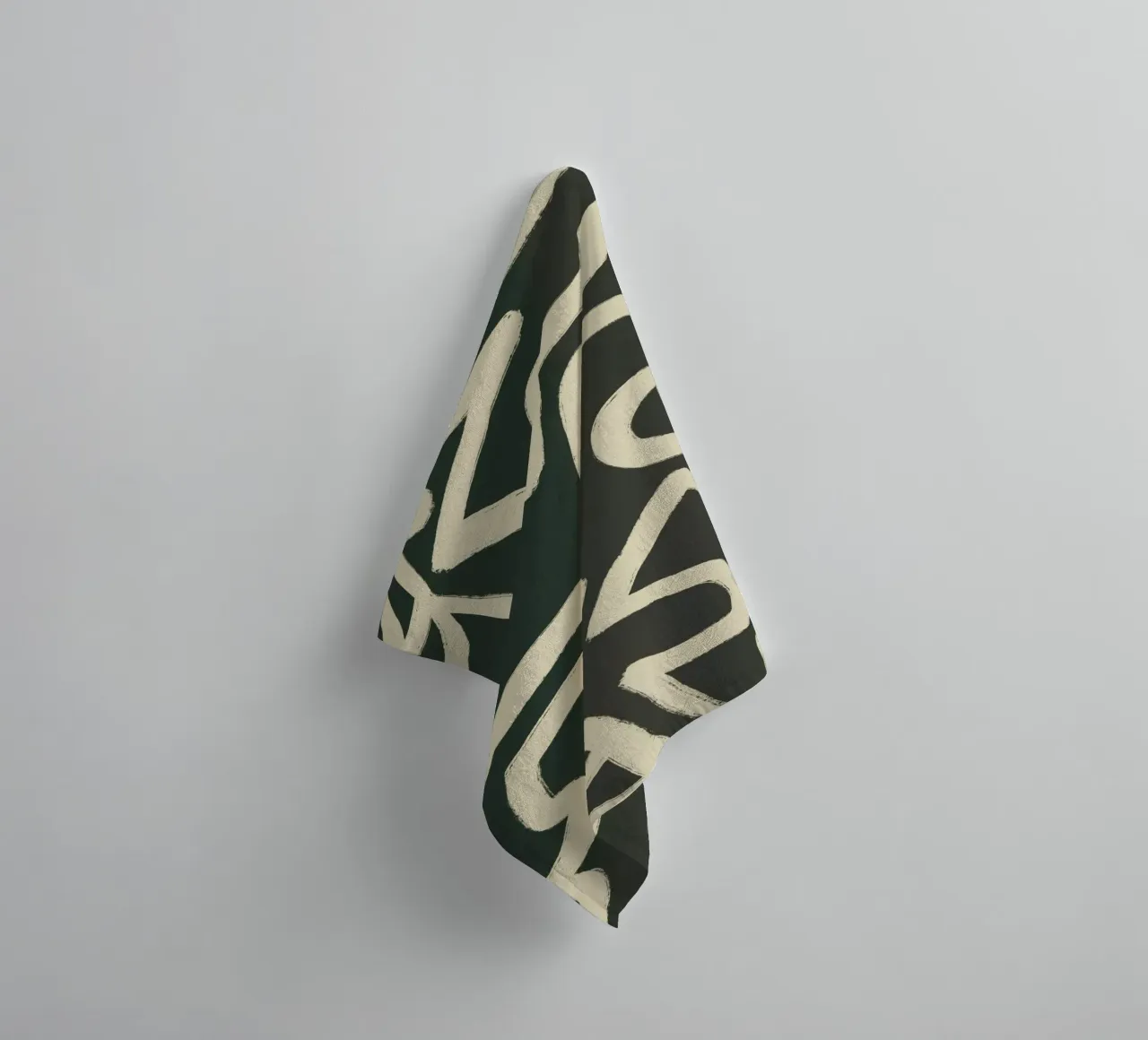 Motif abstrait de labyrinthe en art linéaire serviette de bain de Little Dean