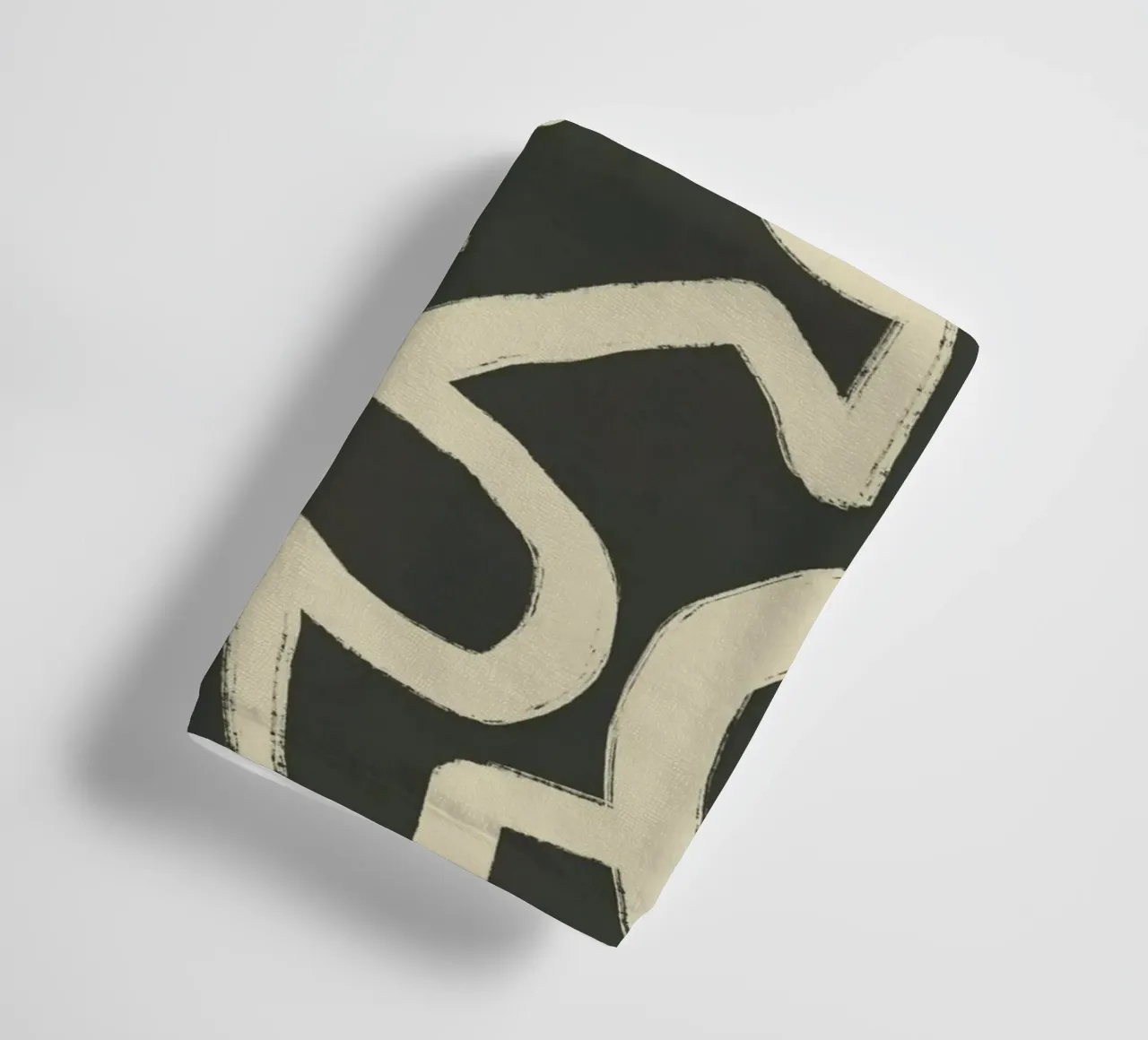 Abstract line art maze pattern towel by Little Dean