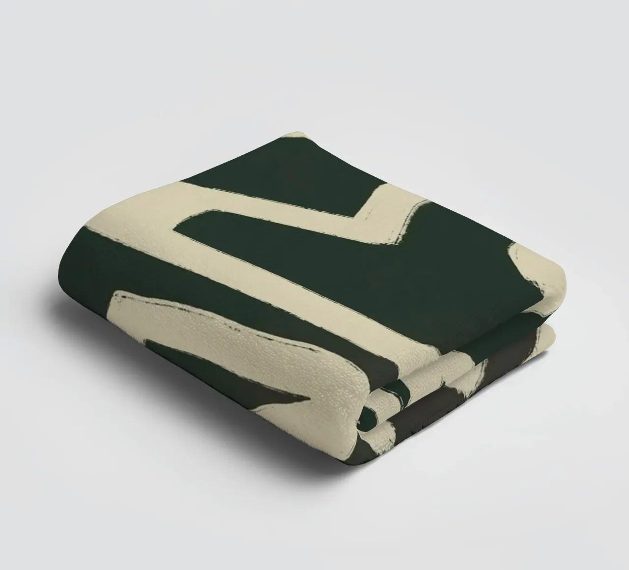 Abstract line art maze pattern towel by Little Dean