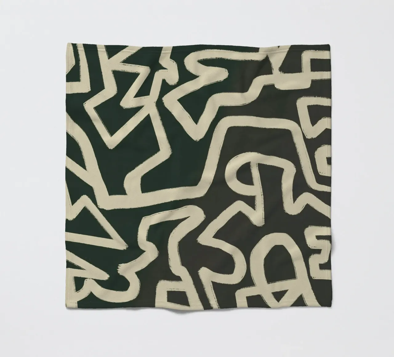Modello astratto di labirinto line art coperta in pile da Little Dean