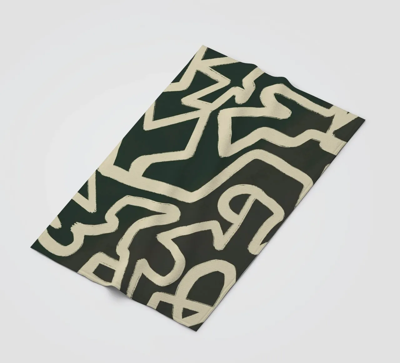 Modello astratto di labirinto line art coperta in pile da Little Dean