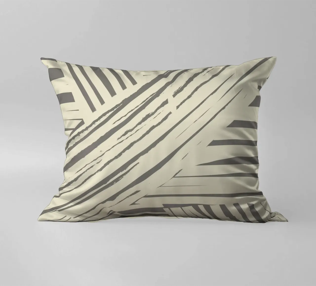 Graues Diagonalstreifenmuster Kissen von Little Dean