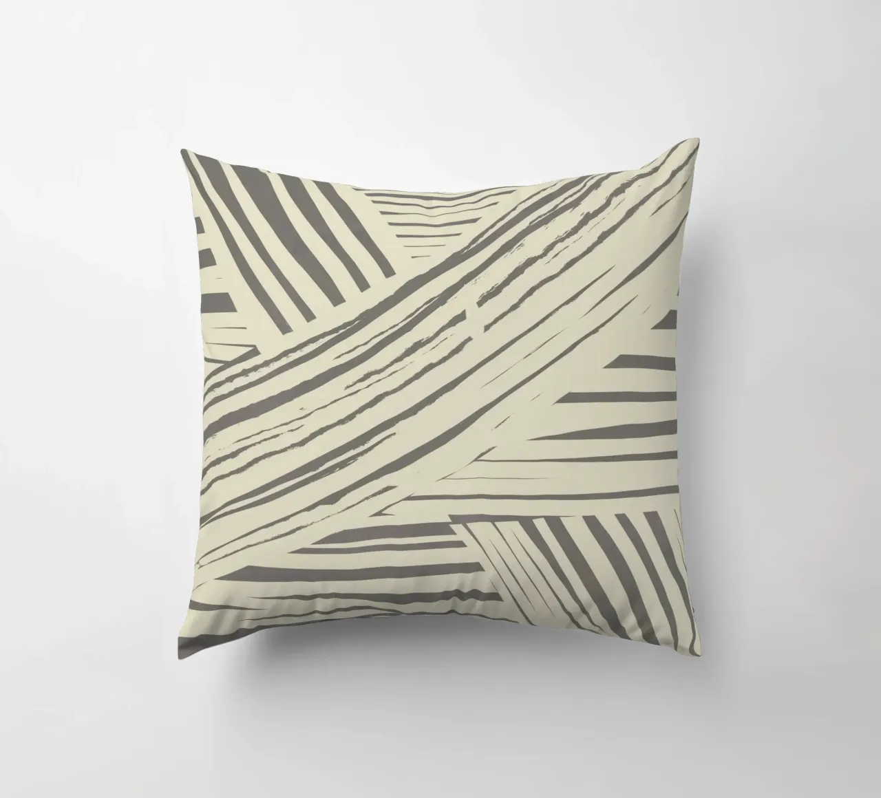 Graues Diagonalstreifenmuster Kissen von Little Dean