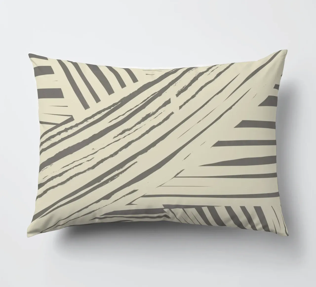 Graues Diagonalstreifenmuster Kissen von Little Dean