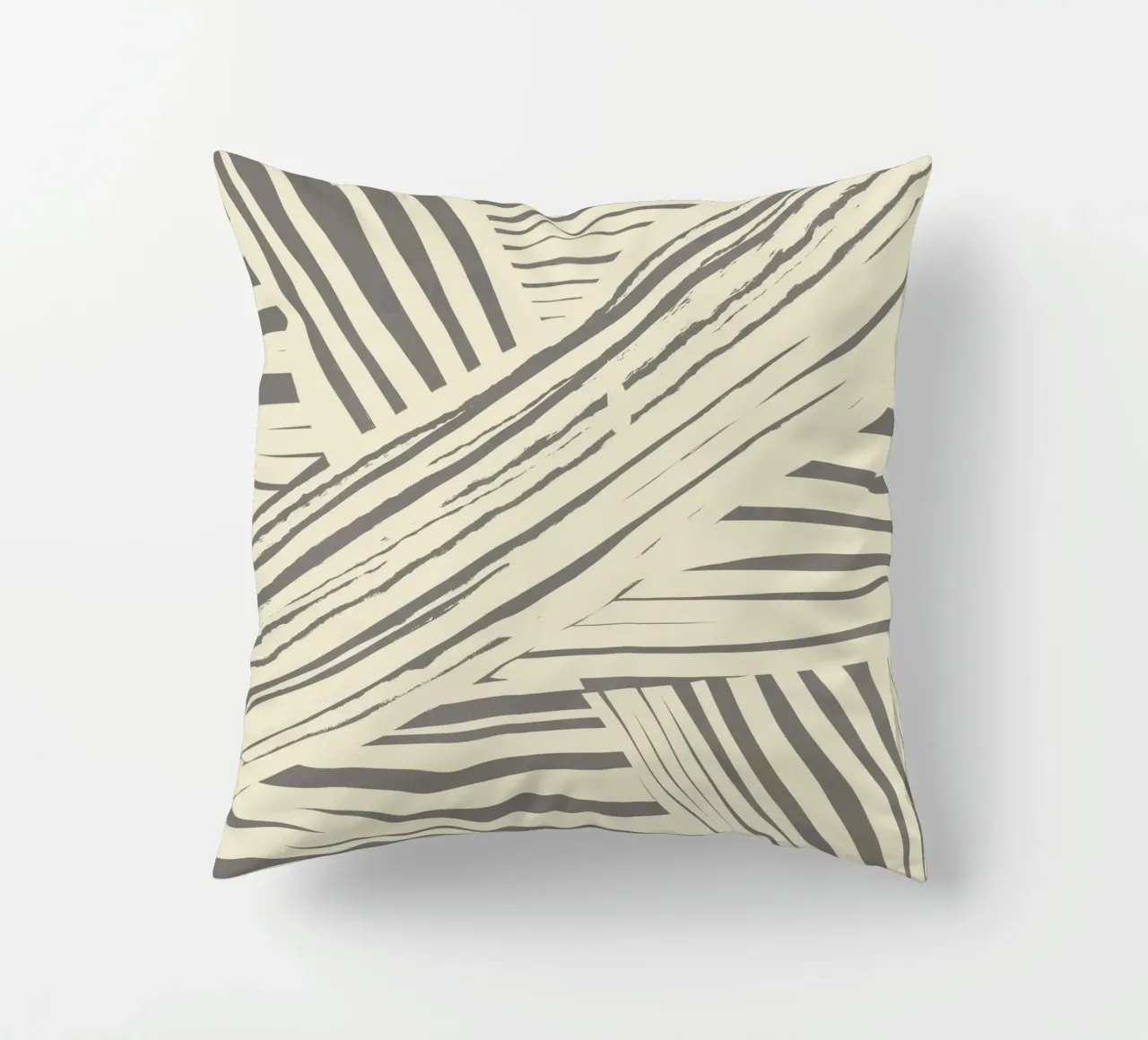 Graues Diagonalstreifenmuster Kissen von Little Dean