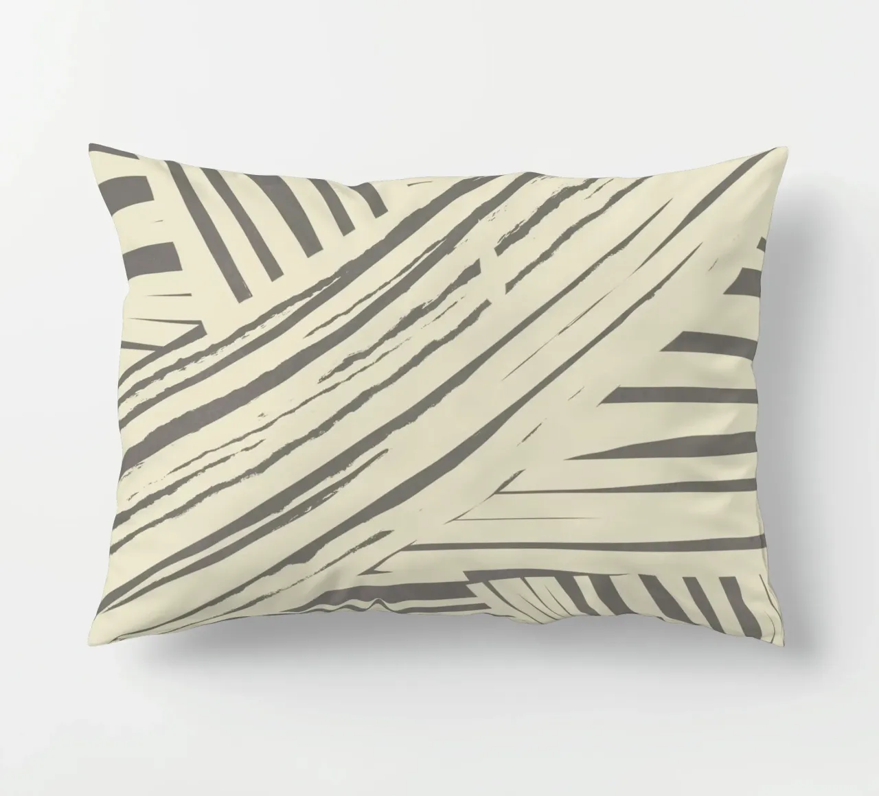 Graues Diagonalstreifenmuster Kissen von Little Dean