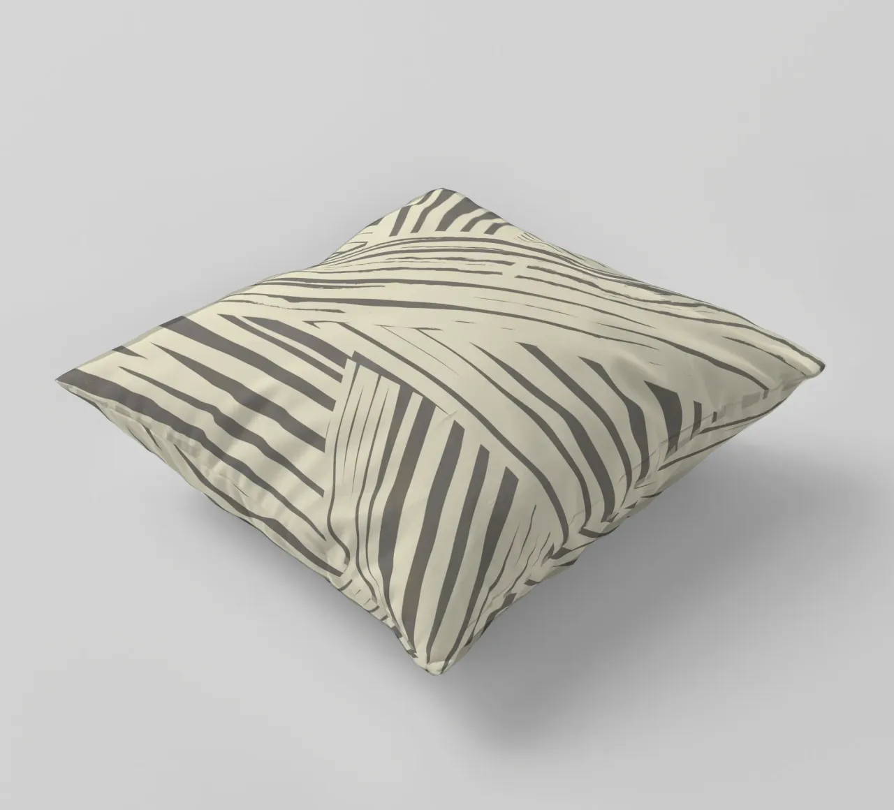 Graues Diagonalstreifenmuster Kissen von Little Dean