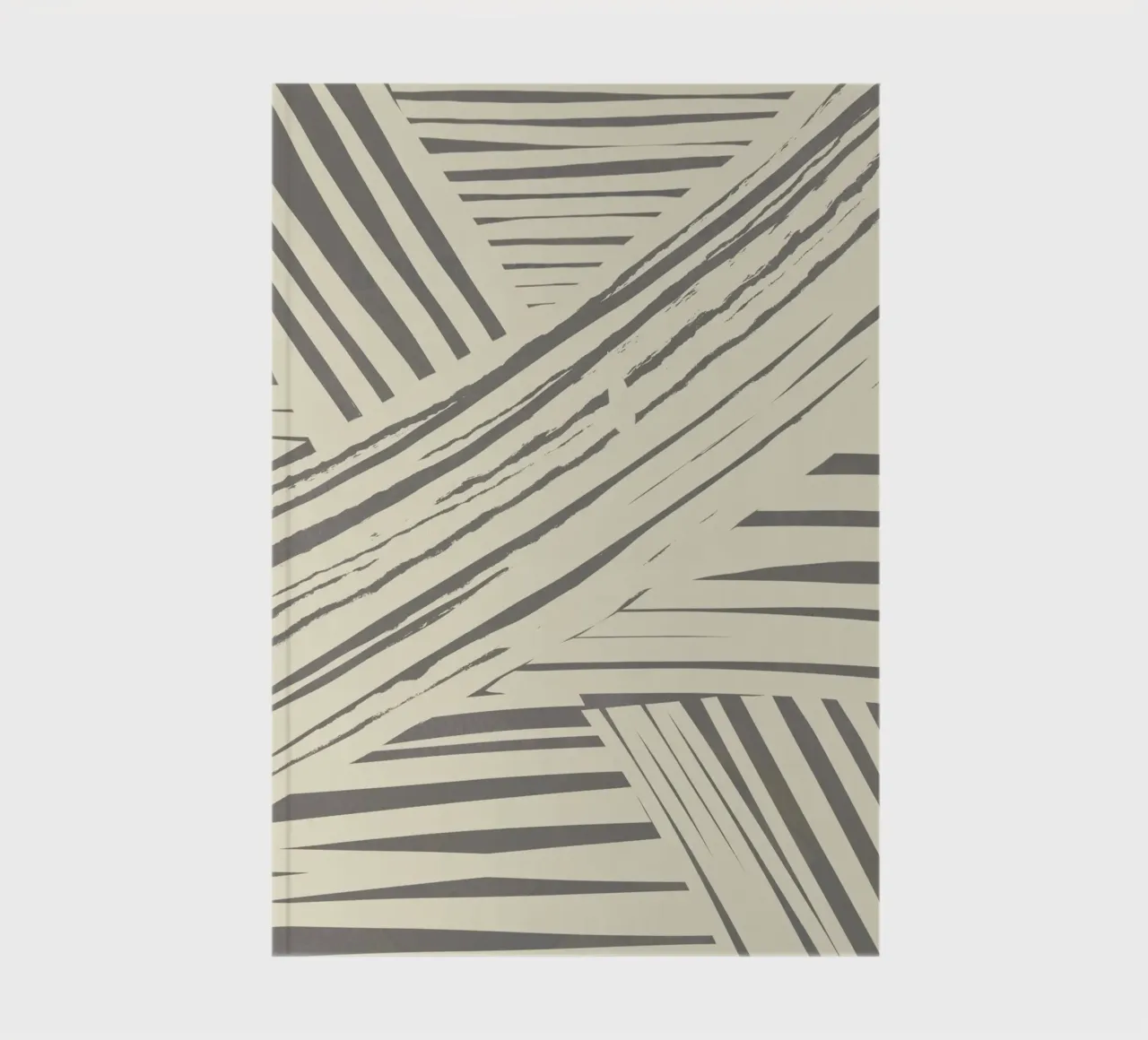 Grey diagonal stripe pattern notebook by Little Dean