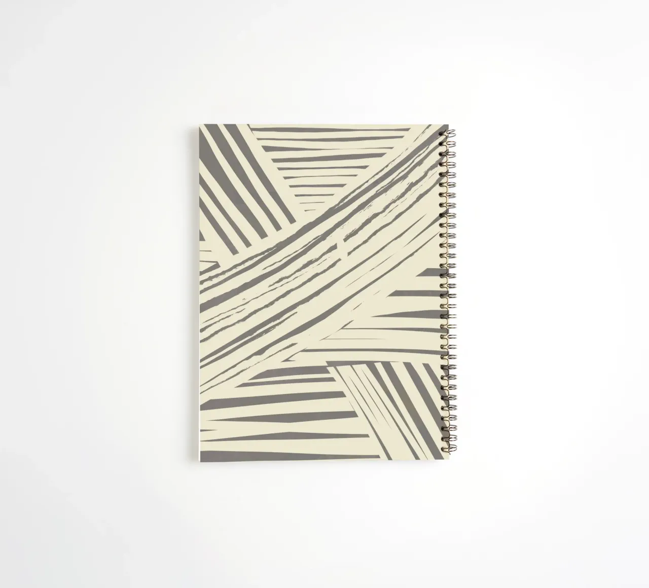 Grey diagonal stripe pattern spiral notebook by Little Dean