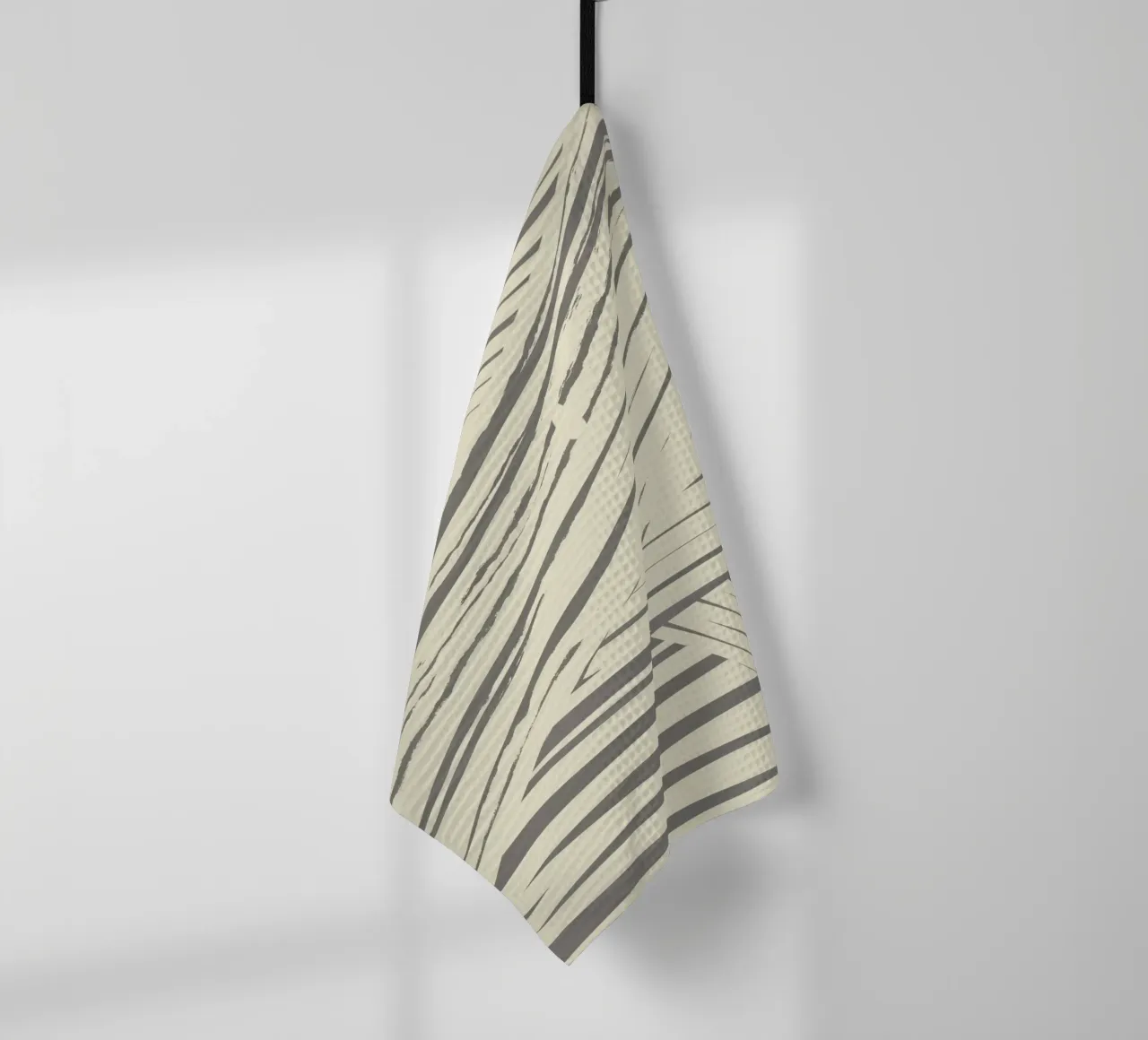 Graues Diagonalstreifenmuster Geschirrtuch von Little Dean